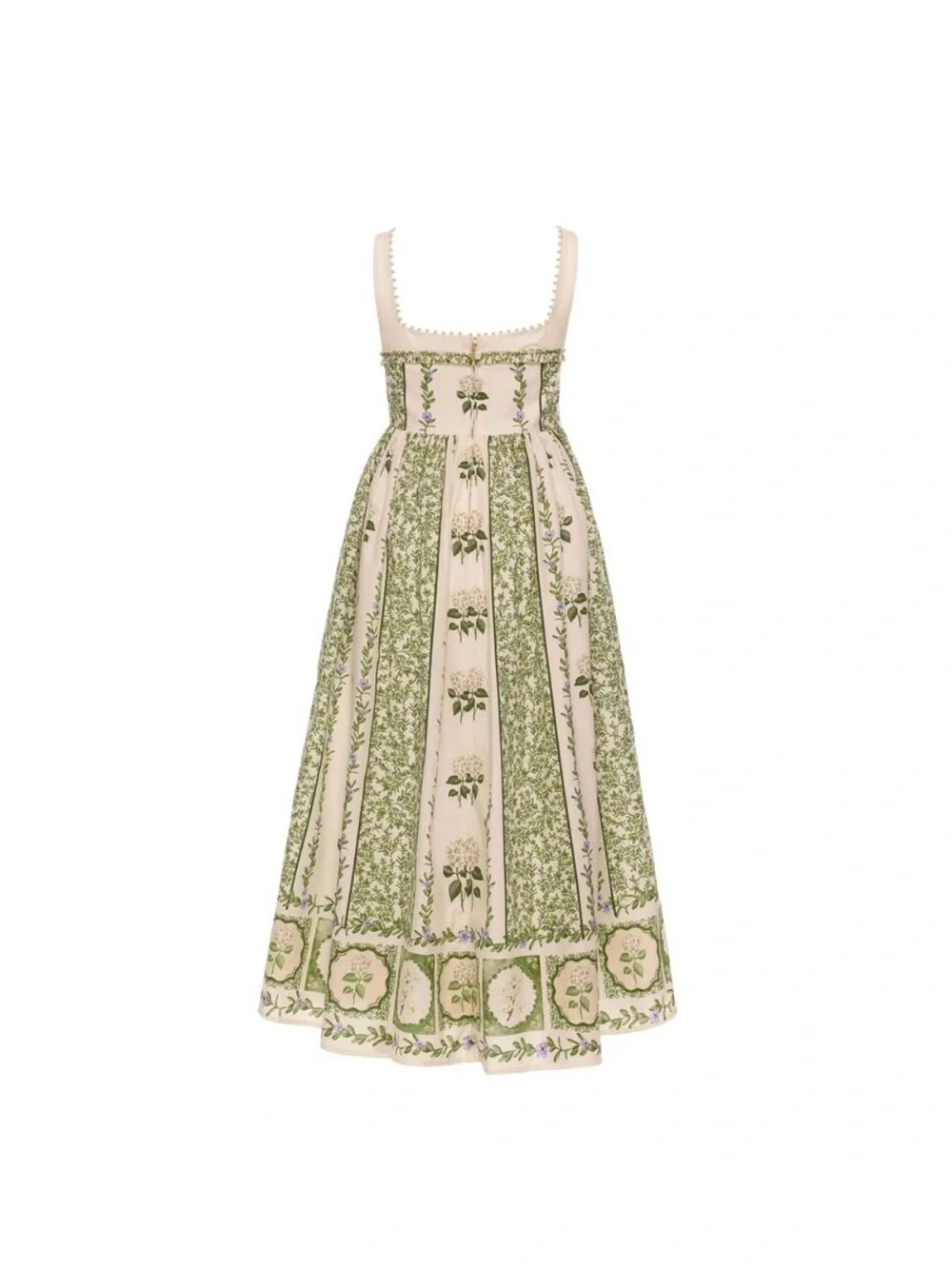 Agua by Agua Bendita Barbara Floral Cotton Midi Dress Size: Small - Picture 3 of 10